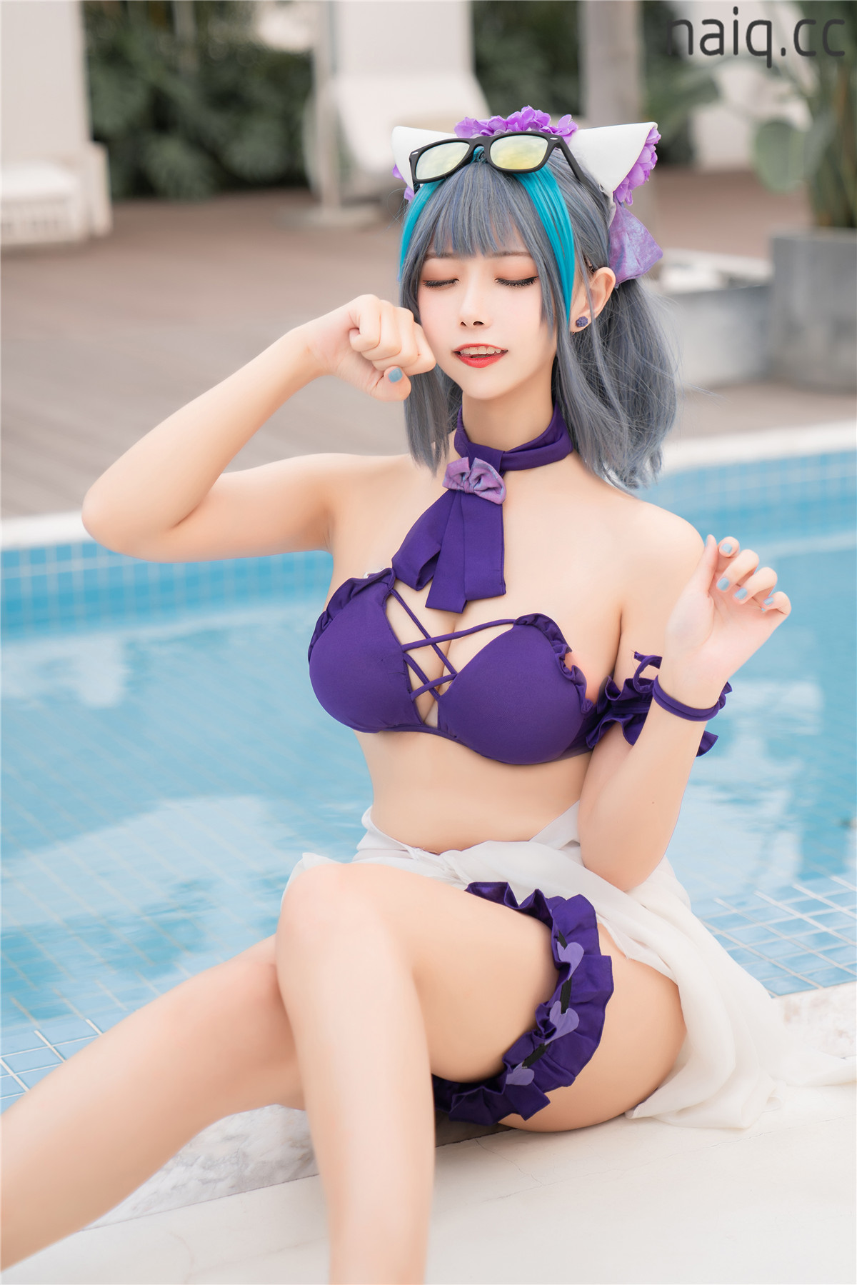Momoko葵葵 - 柴郡水着 [40P1V-313MB] - 奶圈