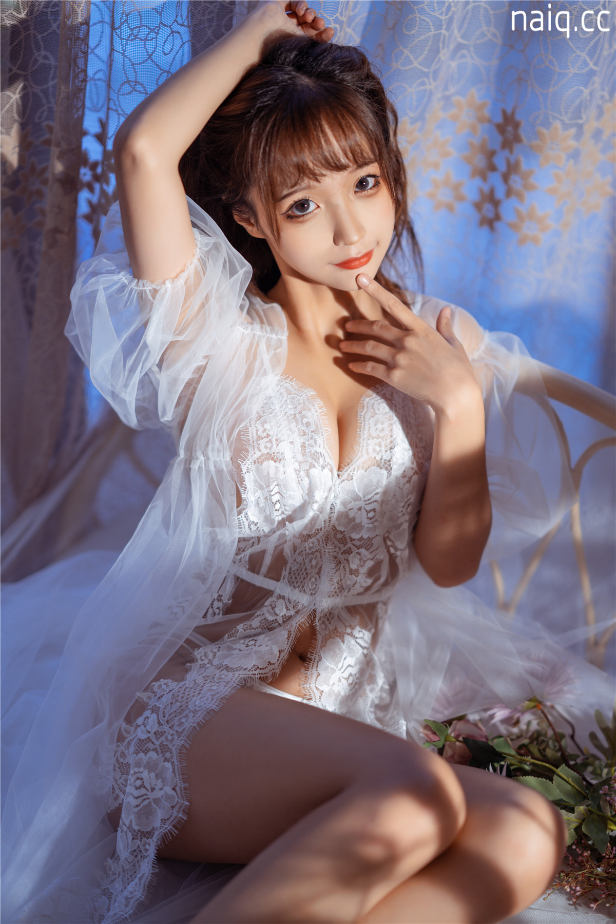 蠢沫沫 - 蕾丝睡衣 [31P-620B] - 奶圈