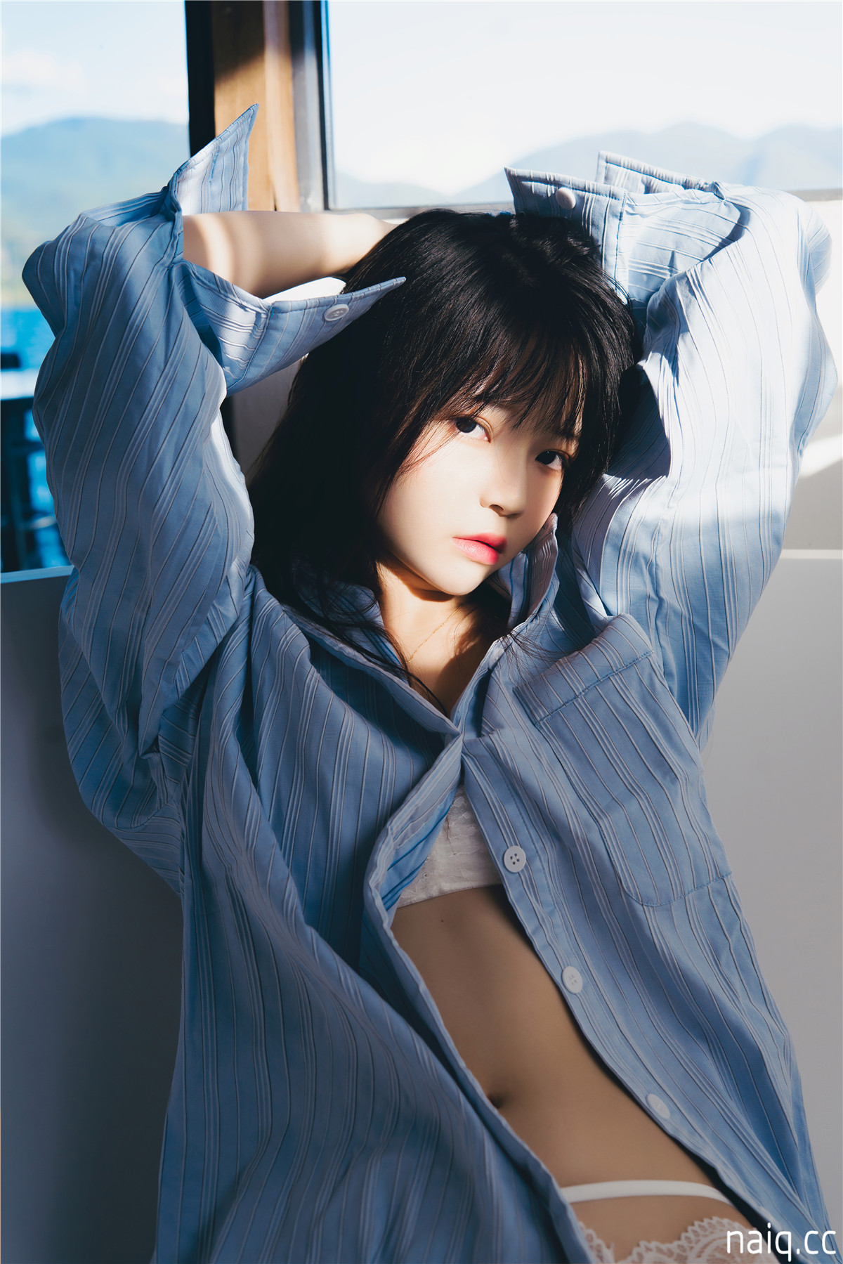 桜桃喵 - 蓝衬衫 [44P-1.10GB] - 奶圈