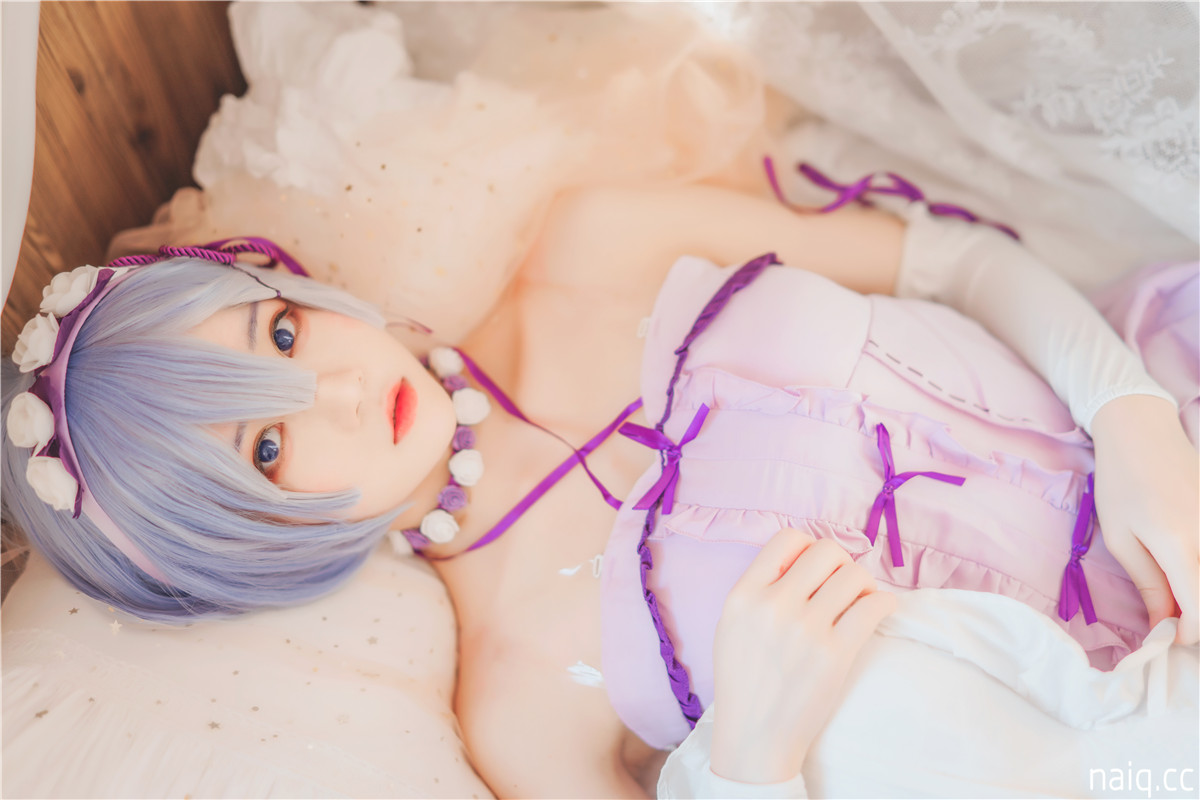 桜桃喵 - 蕾姆睡裙 [24P-410MB] - 奶圈