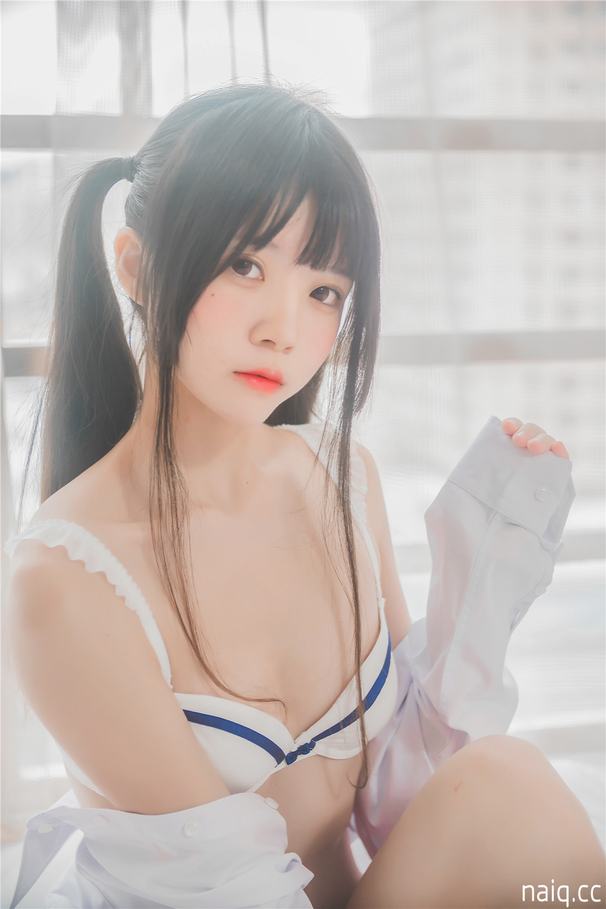 桜桃喵 - 白衬衫双马尾 [47P-345MB] - 奶圈