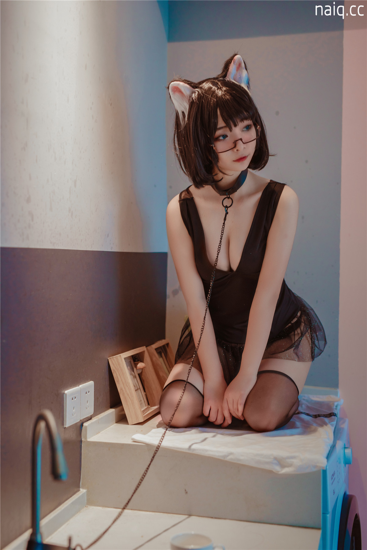 yuuhui玉汇 - 猫猫头黑裙子 [10P-110MB] - 奶圈