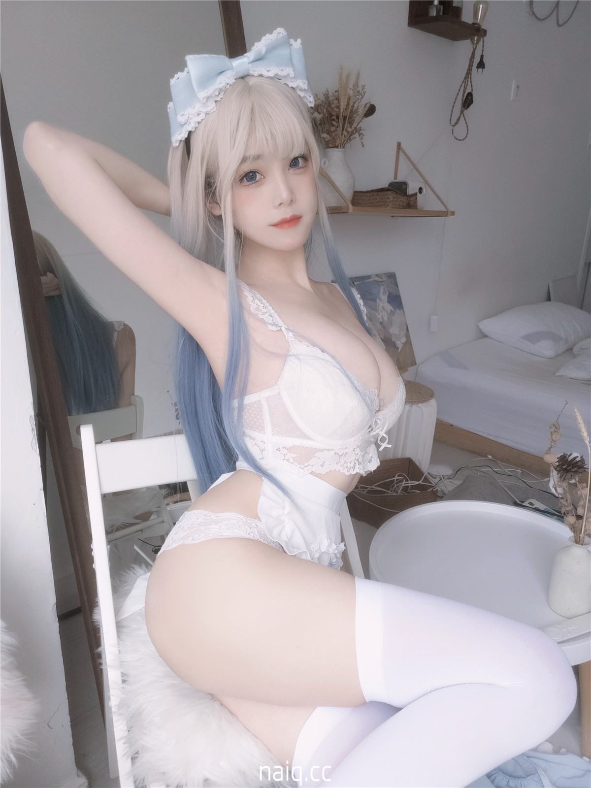蜜汁猫裘 - 蓝baby [27P2V-405MB] - 奶圈