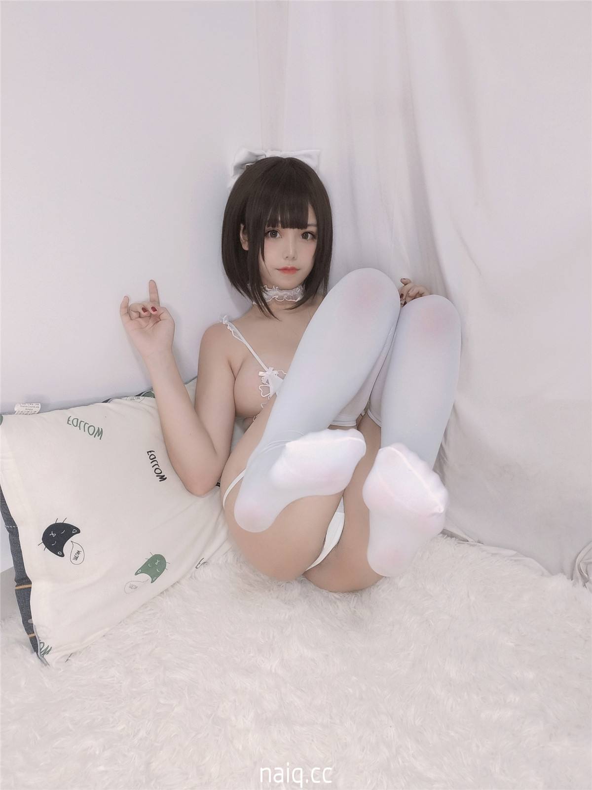 蜜汁猫裘 - 白色内衣 [38P-80MB] - 奶圈