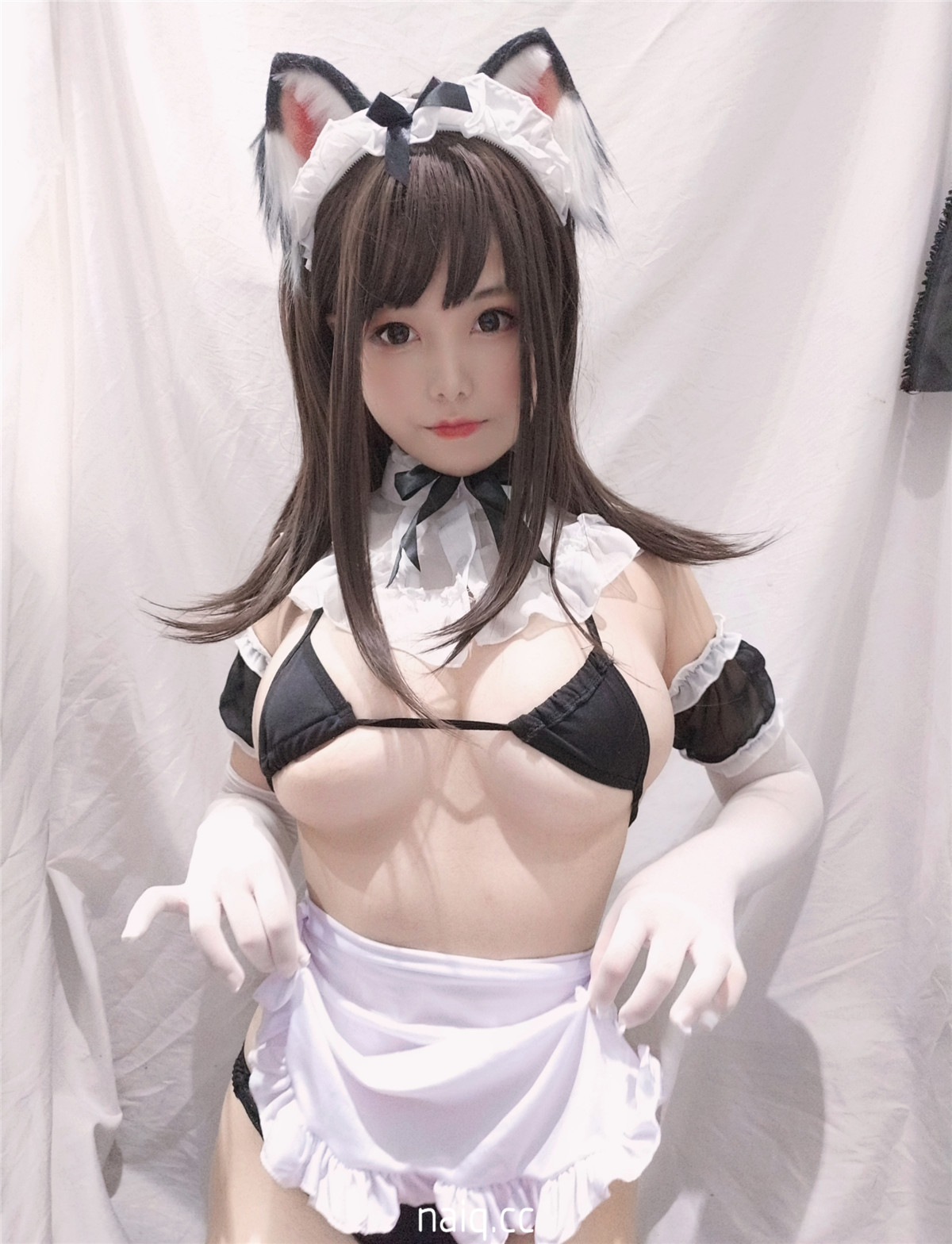 蜜汁猫裘 - 黑白女仆 [25P-47MB] - 奶圈