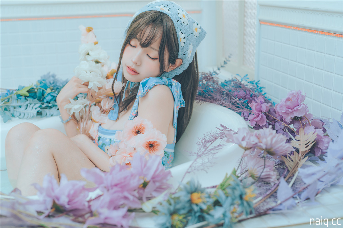 ElyEE子 - 2023.august D-復古水藍花 Vintage Aqua Blossom [38P-159MB] - 奶圈