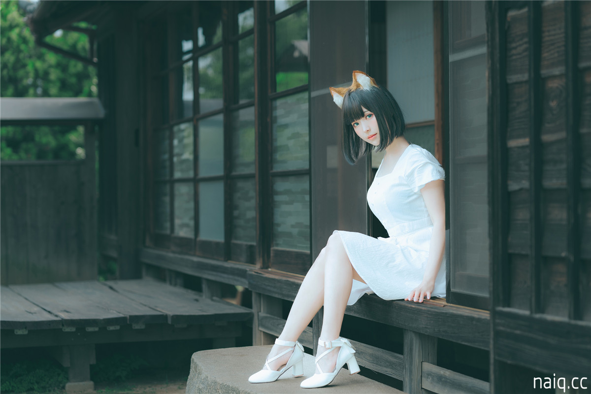 ElyEE子 - 2023.July B-Dongitsune ~White dress 白洋裝狐少女 [59P2V-167MB] - 奶圈