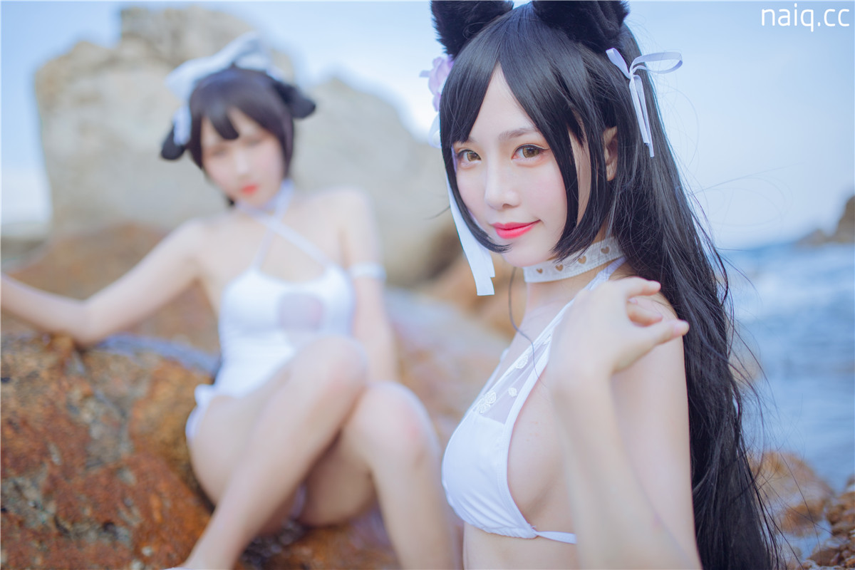 不呆猫 - &抖娘利世 獒犬海边泳装 [42P-336MB] - 奶圈