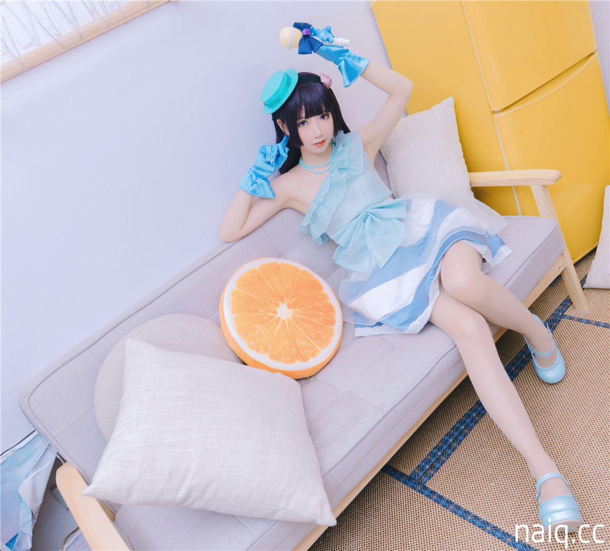 面饼仙儿 - 黑猫打歌服 [12P-128MB] - 奶圈