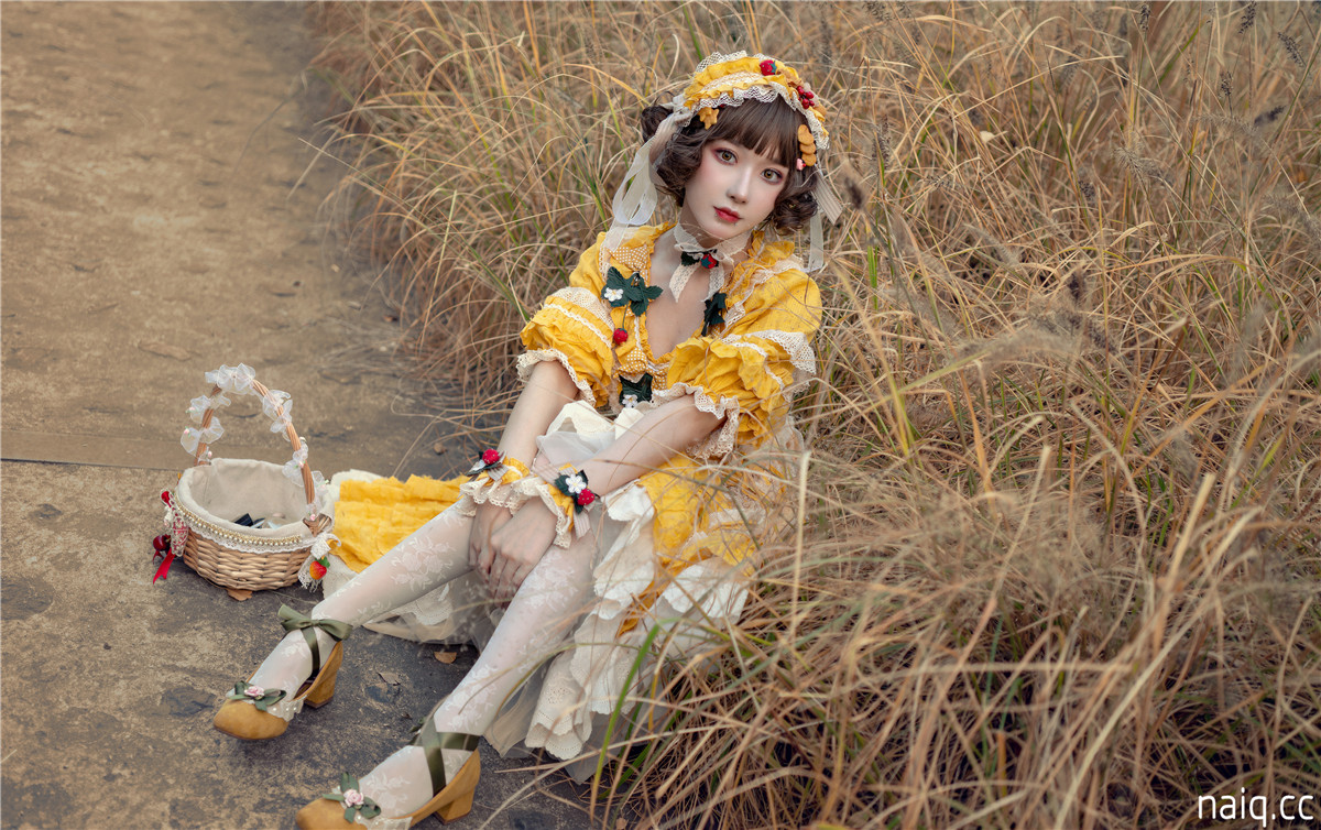 阿包也是兔娘 - lolita黄裙 [12P-97MB] - 奶圈