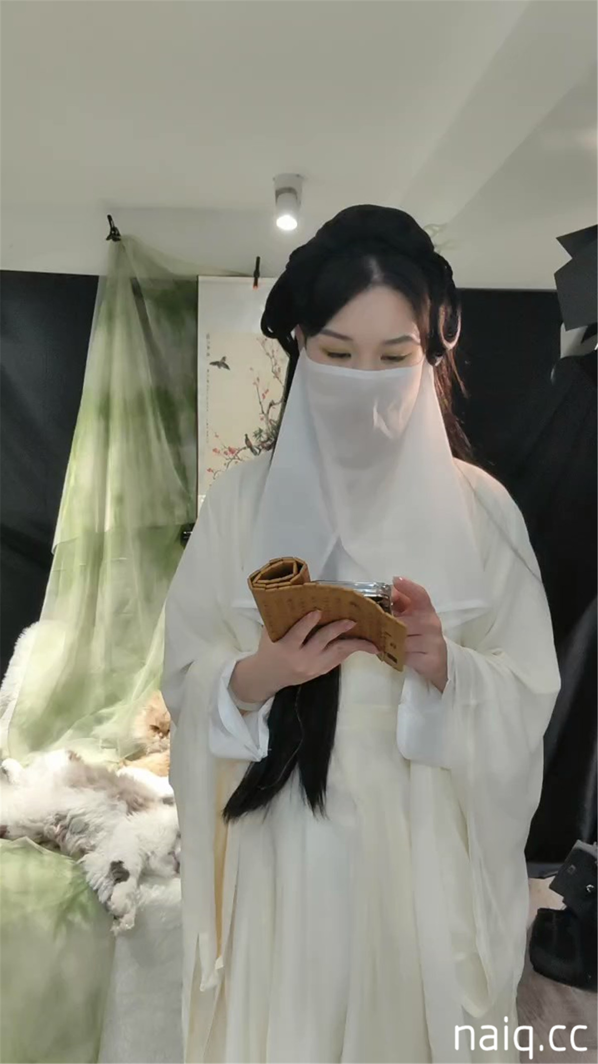 图片[2] - 古风装扮小姐姐！性感诱惑别有风味！撩起裙子扭腰摆臀，脱光光自摸骚穴 [1V-997.84MB] - 奶圈